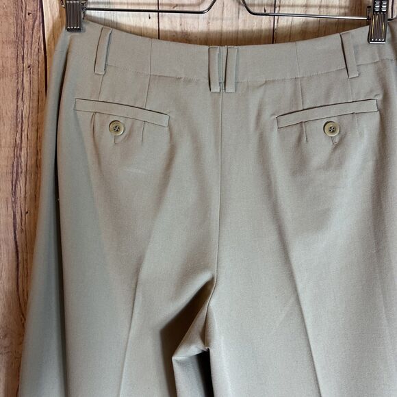 Talbots Beige Tailored Fit Wide Leg High Waist Stretch Neutral Trousers 8 - Picture 8 of 8